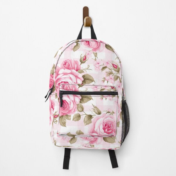 Item preview, Pink Rose Floral Gingham Feminine Pattern designed and sold by ArtMeetsPizza.