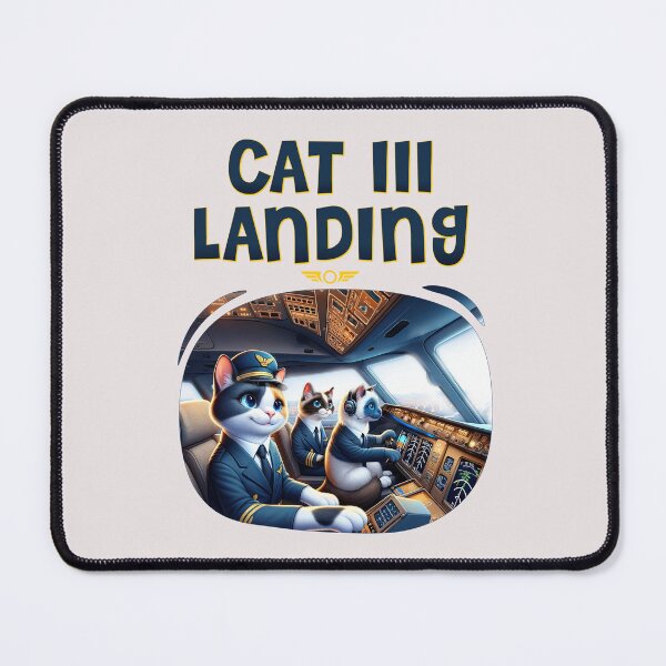 Item preview, Aviation Pilot CAT III Landing Illustration designed and sold by Uppercase Tees.
