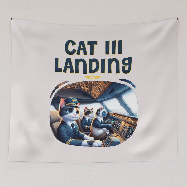 Item preview, Aviation Pilot CAT III Landing Illustration designed and sold by Uppercase Tees.