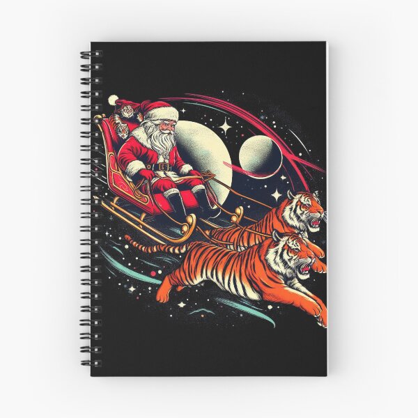 Item preview, Tigers pulling Santa's sleigh in space designed and sold by LemuellTrends.
