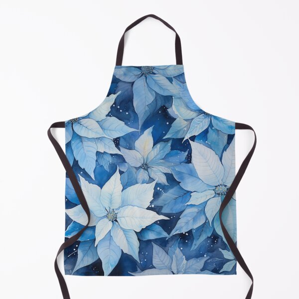 Item preview, Midnight Frosty Blue Poinsettia Blossoms designed and sold by AgathaZolastore.