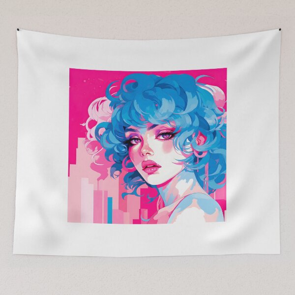 Item preview, Subtle Trans Pride Art Retro 80s Girl designed and sold by ArtliciousHUMAN.