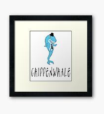 Chippenwhale Funny Animal Pun Framed Print