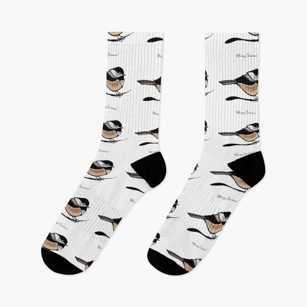 Item preview, Black-Capped Chickadee Bird Merry Christmas  Mino Makosekisikaw Holiday Indigenous Ojibwe WAWEZHI CANADA  designed and sold by WAWEZHI.