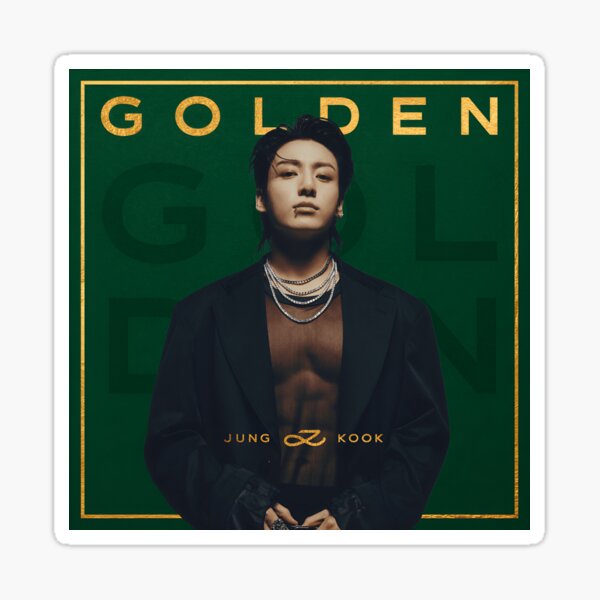 jungkook golden green cover Sticker for Sale by seokjinnieworld