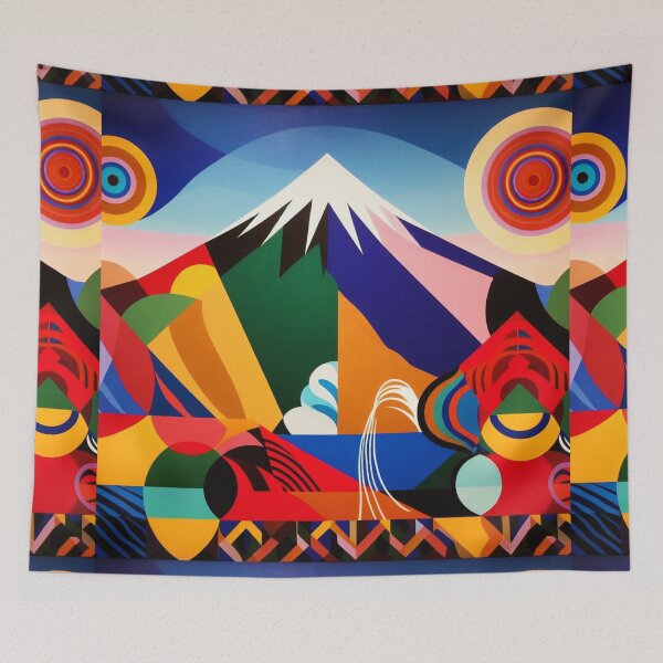 Item preview, Abstract painting with a hint of  mountain - Taranaki designed and sold by CristalleLisa.