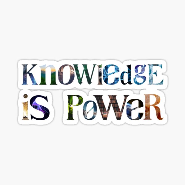 Item preview, Knowledge is Power Dark Icons Academia design / Sticker designed and sold by WildBeauty.
