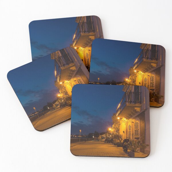 Item preview, Sicilian Blue Hour at Syracuse Seaside Promenade  designed and sold by Georgia Mizuleva.