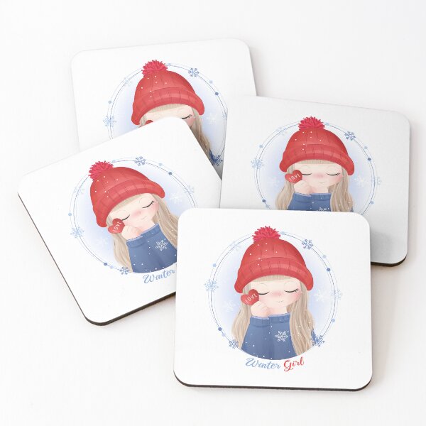 Item preview, winter girl portrait, winter girl in the circle, closed eyes winter girl designed and sold by GreyStanzione1.