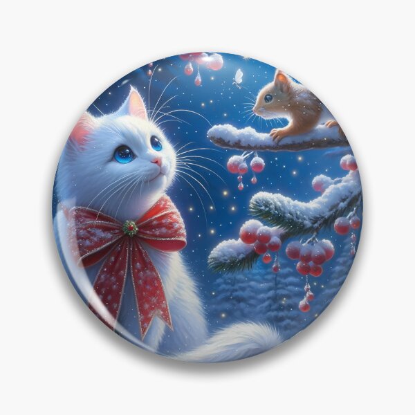 Item preview, Yuletide Whimsy: Squirrel & Cat’s Winter Enchantment designed and sold by DeenaDee.