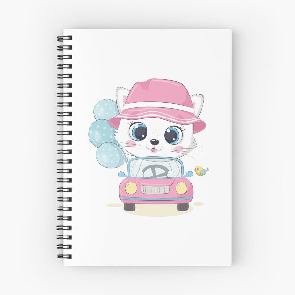 Item preview, cute kitten driving car, kitten driving car with balloon, kitten character driving car designed and sold by GreyStanzione1.