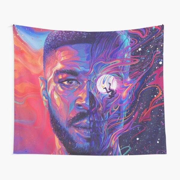 Kid cudi man best sale on the moon tapestry