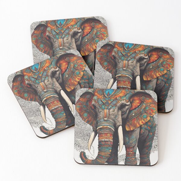 Item preview, Psychedelic Elephant designed and sold by Klatori.