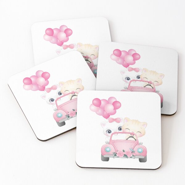 Item preview, cute couple cat riding, lovely cats riding, cats riding with balloon designed and sold by GreyStanzione1.