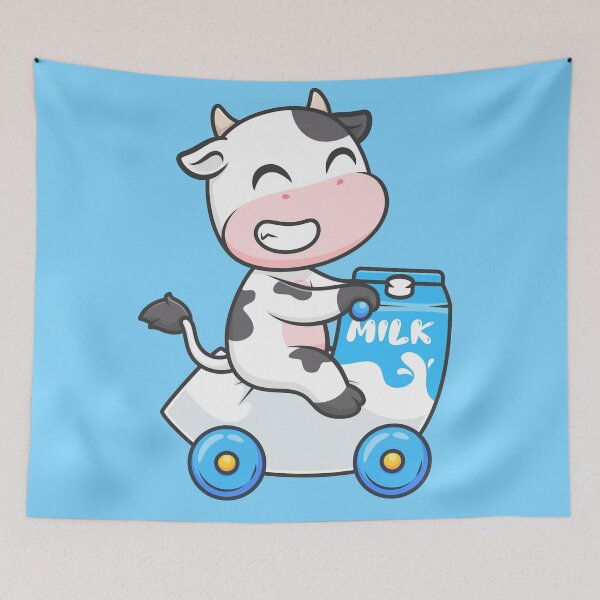 Item preview, Cute Cow on Milk Motorcycle designed and sold by hjian8219.