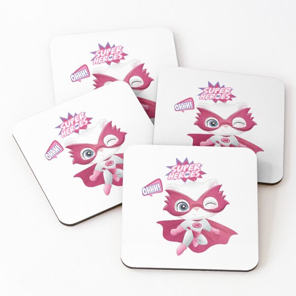 Item preview, pink superhero wearing mask, pink cat superhero, pink superhero cat designed and sold by GreyStanzione1.