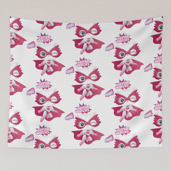 Item preview, pink superhero wearing mask, pink cat superhero, pink superhero cat designed and sold by GreyStanzione1.
