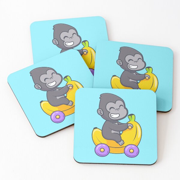 Item preview, Cute Gorilla on Banana Bike designed and sold by hjian8219.