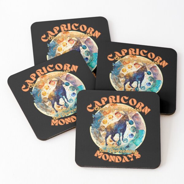 Item preview, Capricorn: Climbing Mountains And Overcoming Mondays. sea goat designed and sold by ZodiacWonders.