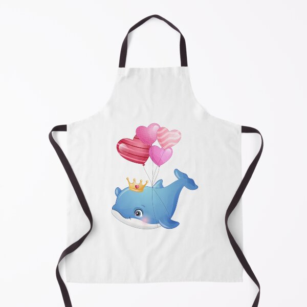 Item preview, cute dolphin with heart, cartoon dolphin with balloon, cute dolphin with balloon designed and sold by GreyStanzione1.