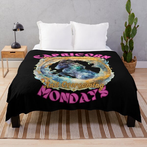 Item preview, Capricorn: Climbing Mountains And Overcoming Mondays. capricorn saying designed and sold by ZodiacWonders.