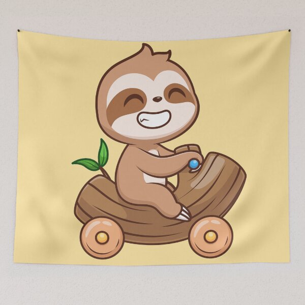 Item preview, Cute Sloth on Tree Motorcycle designed and sold by hjian8219.