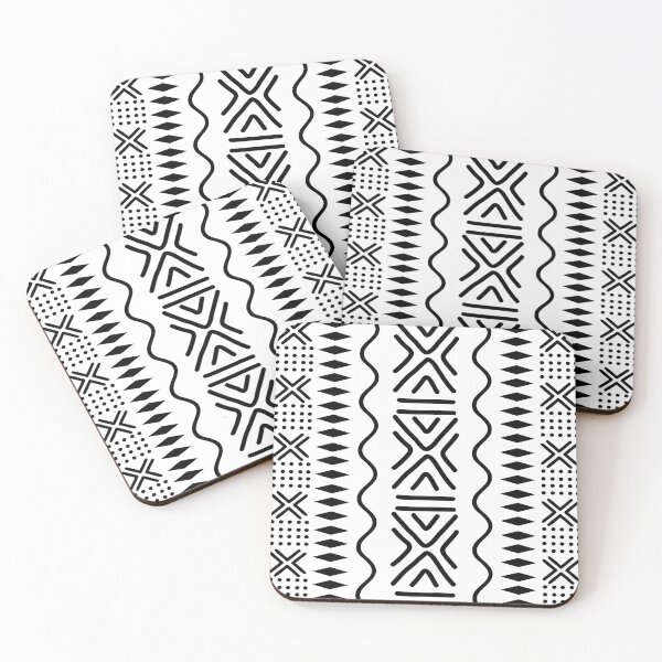 Item preview, White African Traditional Mud Cloth Design designed and sold by funkyvibes.