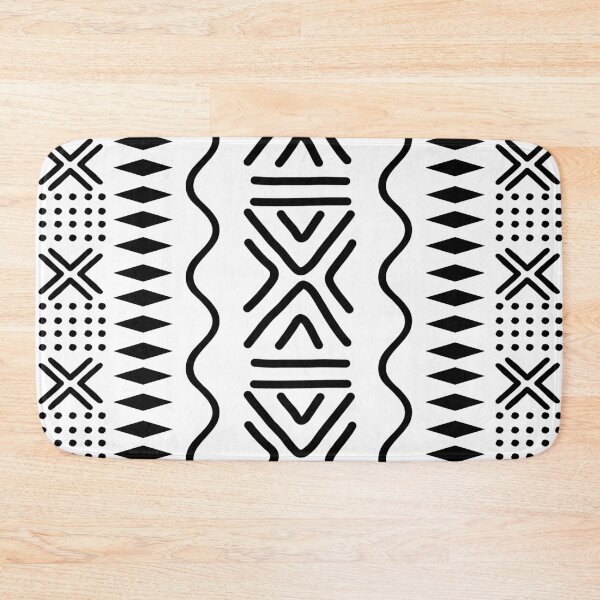 Item preview, White African Traditional Mud Cloth Design designed and sold by funkyvibes.