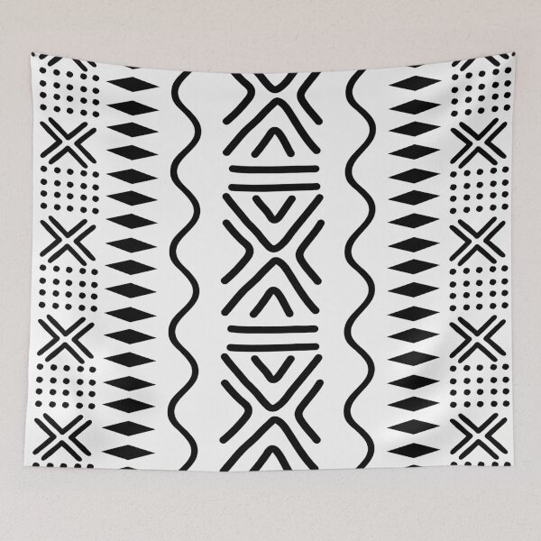 Item preview, White African Traditional Mud Cloth Design designed and sold by funkyvibes.
