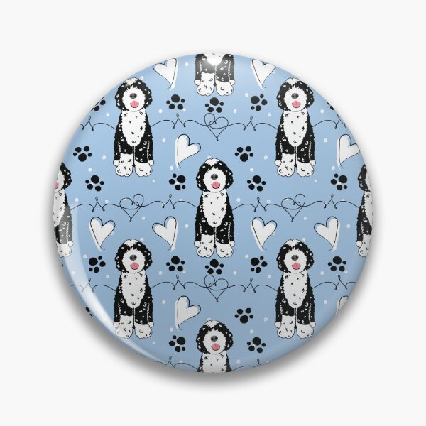 Item preview, Love Black White Portuguese Water Dog 5 designed and sold by Lulupainting.