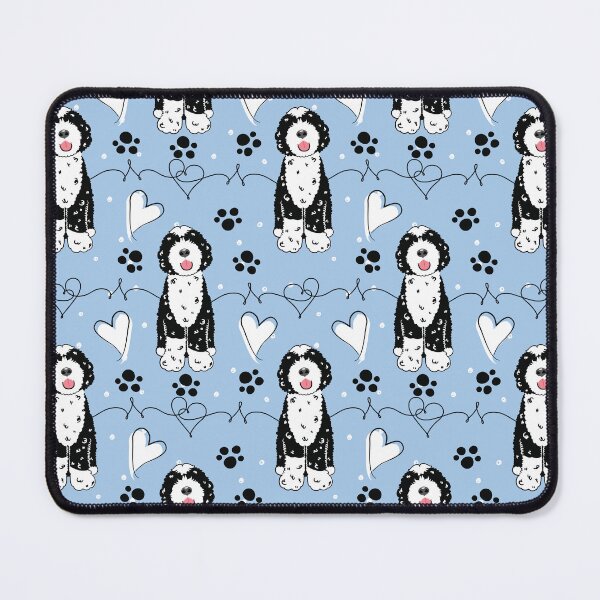 Item preview, Love Black White Portuguese Water Dog 5 designed and sold by Lulupainting.