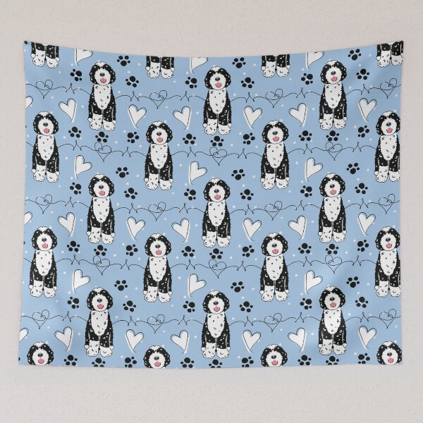 Item preview, Love Black White Portuguese Water Dog 5 designed and sold by Lulupainting.