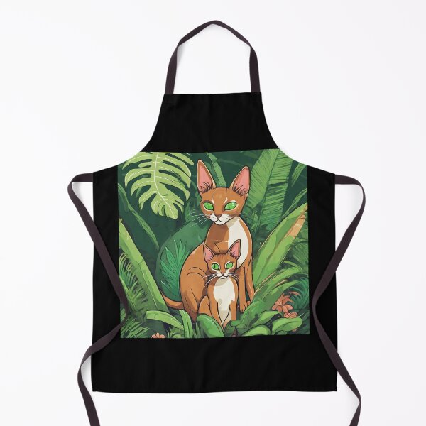 Aperçu de l'œuvre un extraterrestre vert câlinant un chat abyssin avec un fond tropical. créée et vendue par tileartwork.