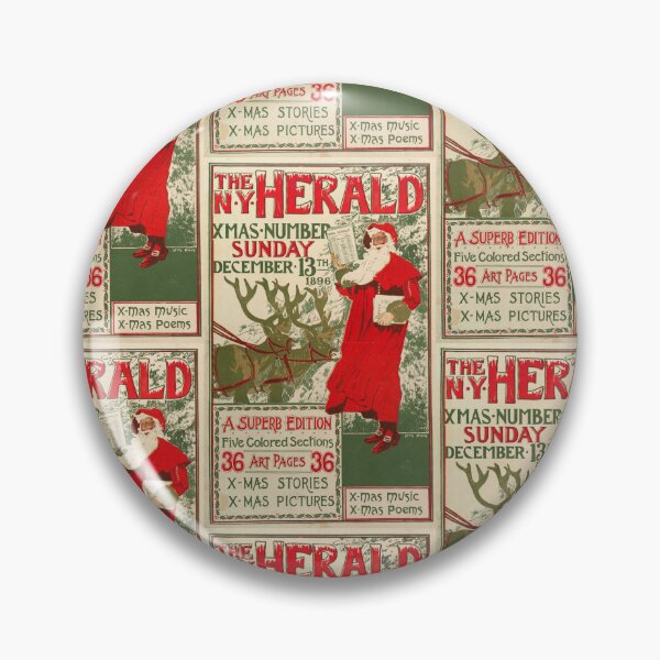 Item preview, NY Herald / vintage Christmas poster/ New York santa designed and sold by LaundrySalt.