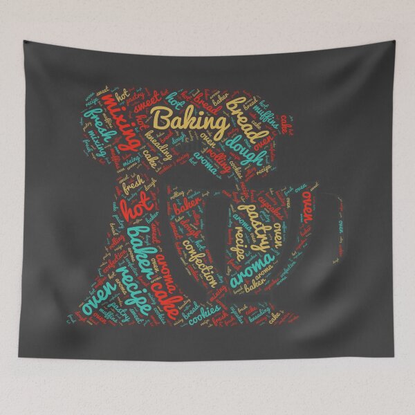 Item preview, Baking Wordcloud for Darker Backgrounds designed and sold by WordsYouLove.