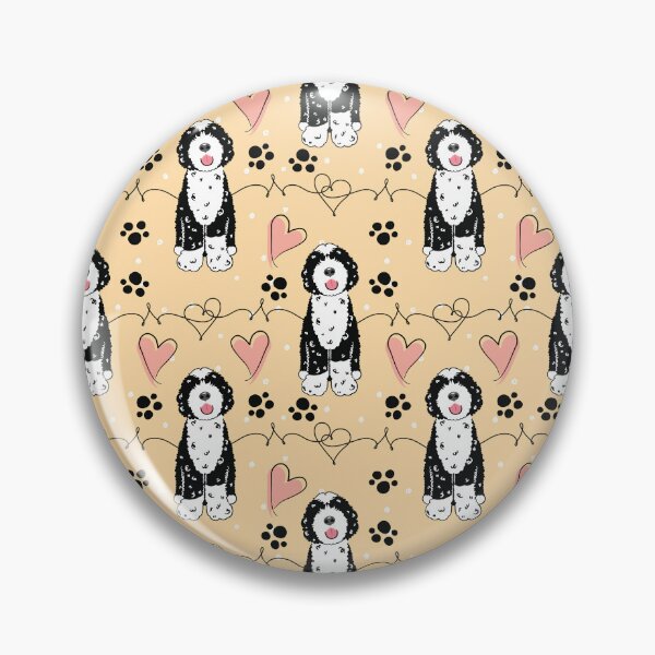 Item preview, Love Black White Portuguese Water Dog 6 designed and sold by Lulupainting.