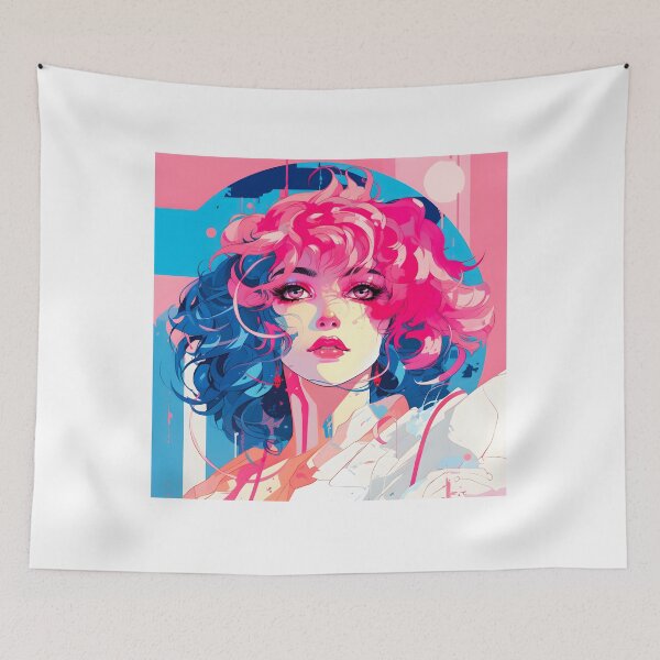 Item preview, Subtle Trans Pride Art Retro 80s Girl designed and sold by ArtliciousHUMAN.