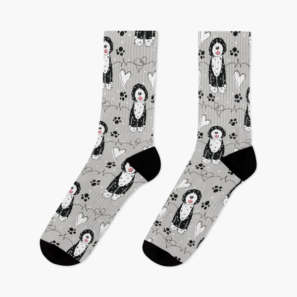 Item preview, Love Black White Portuguese Water Dog 7 designed and sold by Lulupainting.