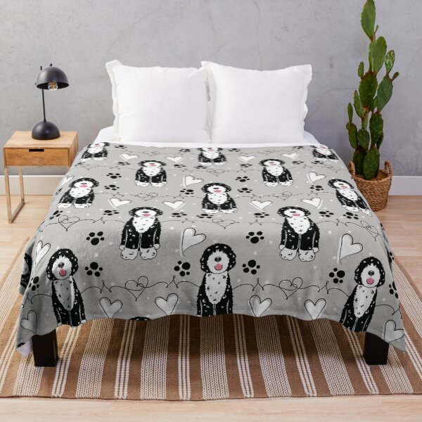 Item preview, Love Black White Portuguese Water Dog 7 designed and sold by Lulupainting.