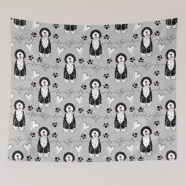 Item preview, Love Black White Portuguese Water Dog 7 designed and sold by Lulupainting.