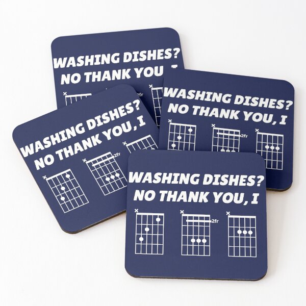 Item preview, Washing Dishes? No Thank You, I CBA (guitar chords) designed and sold by guvnaguitars.