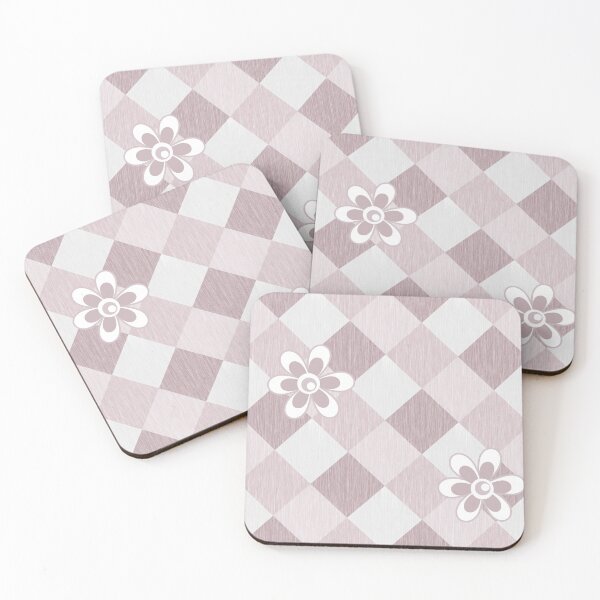 Item preview, Beige light plaid pattern and flowers designed and sold by fuzzyfox.