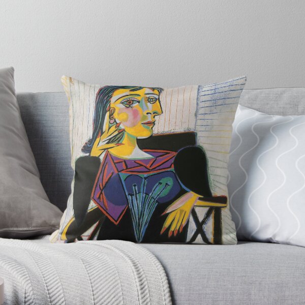 Portrait of Dora Maar-Pablo Picasso Throw Pillow