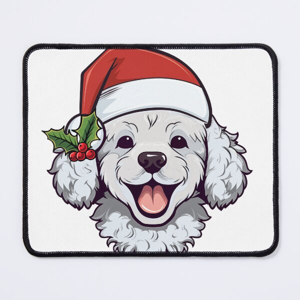 Item preview, Christmas Poodle - White designed and sold by wotsthis.