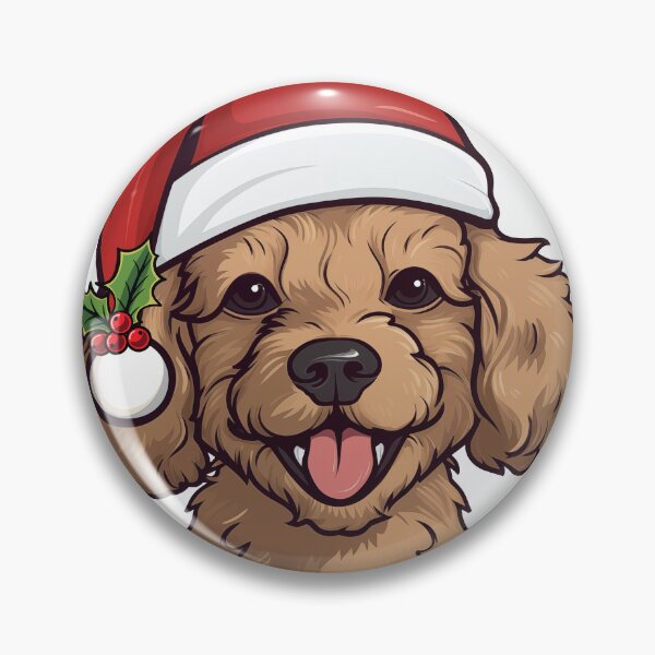Item preview, Christmas Poodle - red, ruby, brown, tan designed and sold by wotsthis.