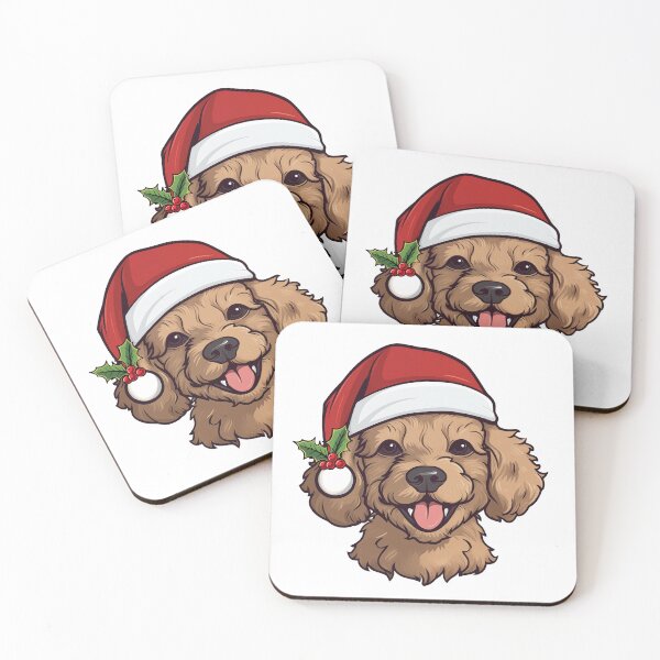 Item preview, Christmas Poodle - red, ruby, brown, tan designed and sold by wotsthis.