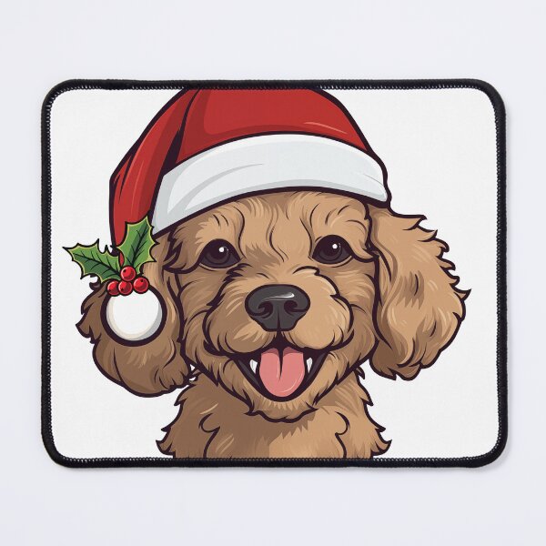 Item preview, Christmas Poodle - red, ruby, brown, tan designed and sold by wotsthis.