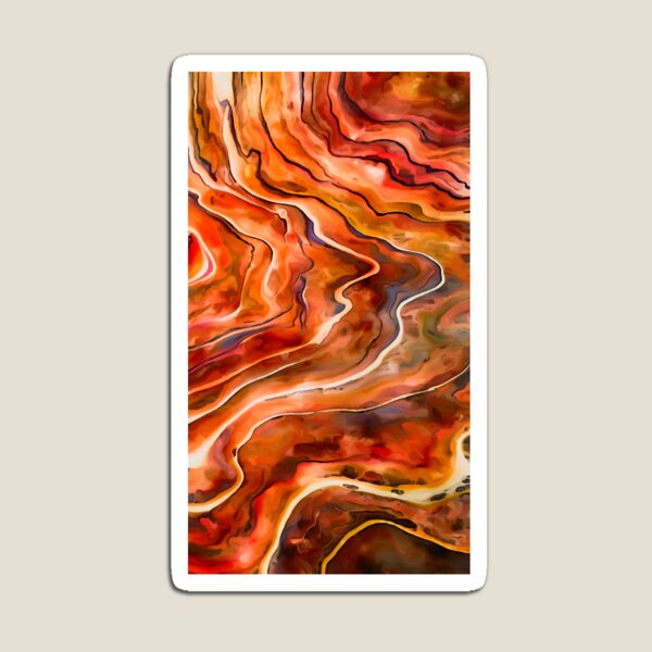 Item preview, Molten Lava Abstract Art  designed and sold by CattywampusArts.