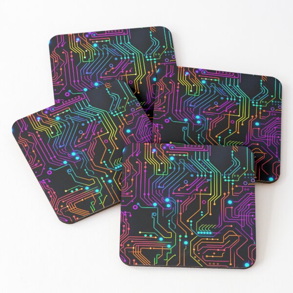 Item preview, Cybernetic Dreams: Vibrant Neon Circuitry Abstract Design designed and sold by Toph Moses.