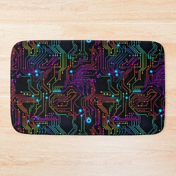 Item preview, Cybernetic Dreams: Vibrant Neon Circuitry Abstract Design designed and sold by Toph Moses.